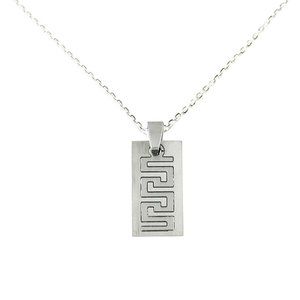 2 FOR $105! Men's Serpente 925 Silver Necklace With Stainless Steel Pendant